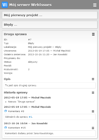 Mobilna wersja programu Web Client