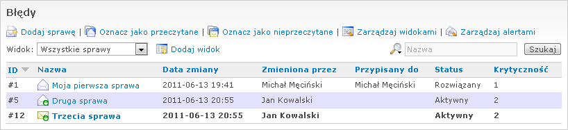 Subskrybowane sprawy