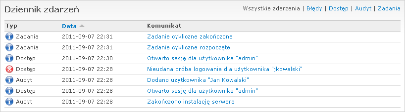 Dziennik zdarzeń