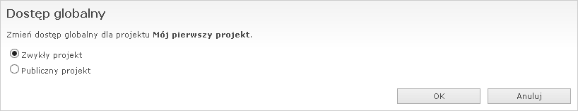 Globalny dostęp do projektu